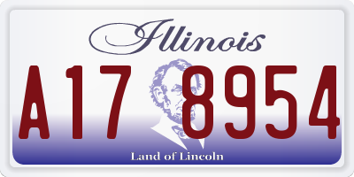 IL license plate A178954
