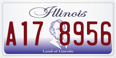 IL license plate A178956