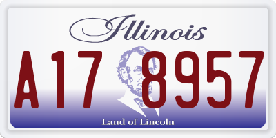 IL license plate A178957