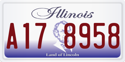 IL license plate A178958