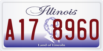 IL license plate A178960