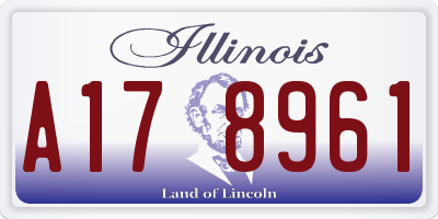 IL license plate A178961