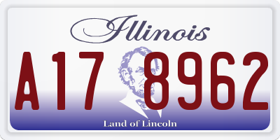 IL license plate A178962