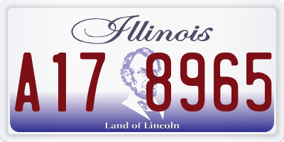 IL license plate A178965