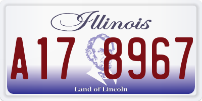 IL license plate A178967
