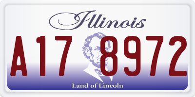 IL license plate A178972