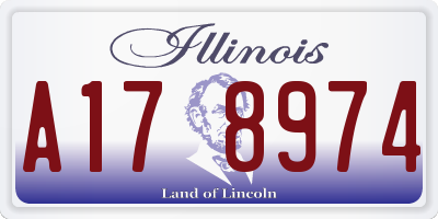 IL license plate A178974