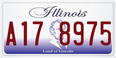 IL license plate A178975