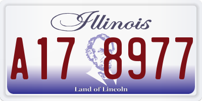 IL license plate A178977