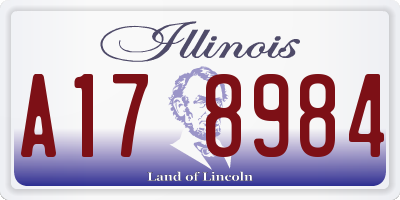 IL license plate A178984