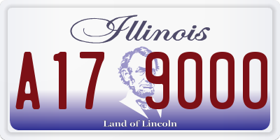 IL license plate A179000