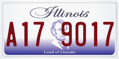 IL license plate A179017