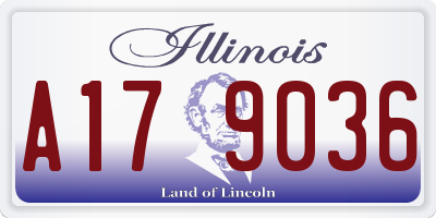 IL license plate A179036