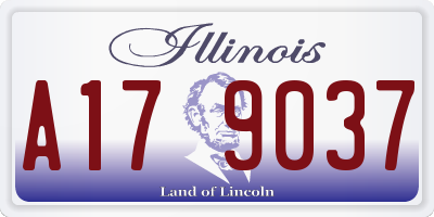 IL license plate A179037