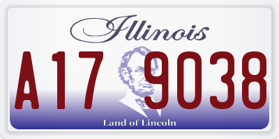 IL license plate A179038