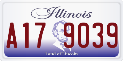 IL license plate A179039