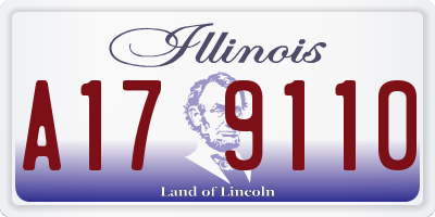 IL license plate A179110