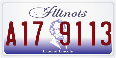IL license plate A179113