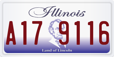 IL license plate A179116