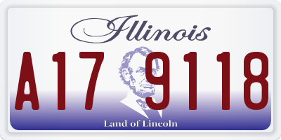 IL license plate A179118