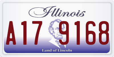 IL license plate A179168