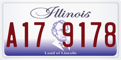 IL license plate A179178