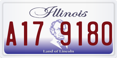 IL license plate A179180