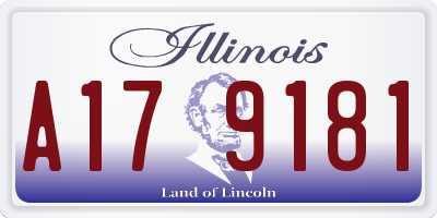 IL license plate A179181