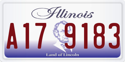 IL license plate A179183