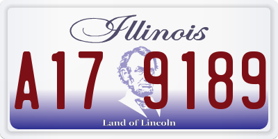 IL license plate A179189