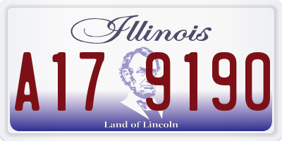 IL license plate A179190