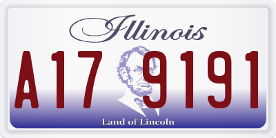 IL license plate A179191