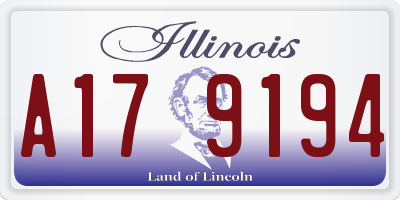 IL license plate A179194