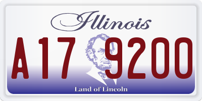IL license plate A179200