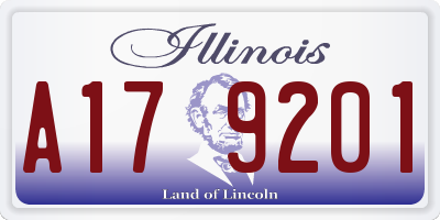 IL license plate A179201
