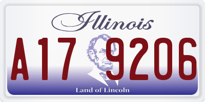 IL license plate A179206
