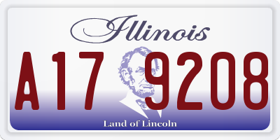 IL license plate A179208