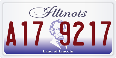 IL license plate A179217