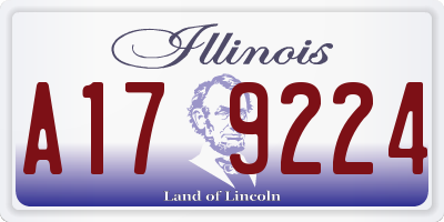 IL license plate A179224