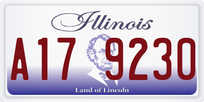 IL license plate A179230