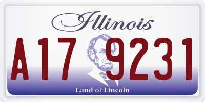 IL license plate A179231