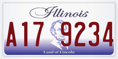 IL license plate A179234