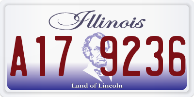IL license plate A179236