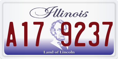 IL license plate A179237