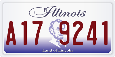 IL license plate A179241