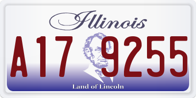 IL license plate A179255