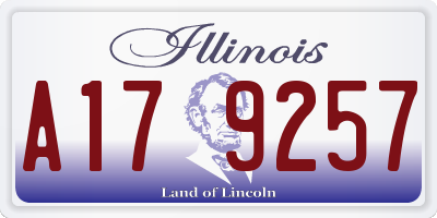 IL license plate A179257