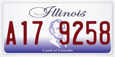 IL license plate A179258