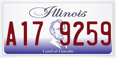 IL license plate A179259