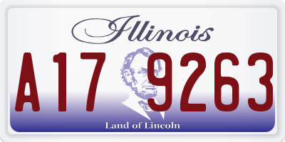 IL license plate A179263